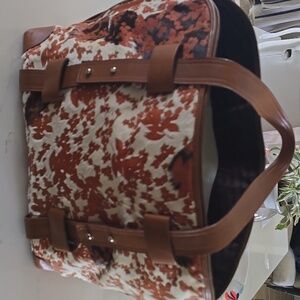 RODO Cowhide Leather Handle Tote Shoulder Bag Purse.
